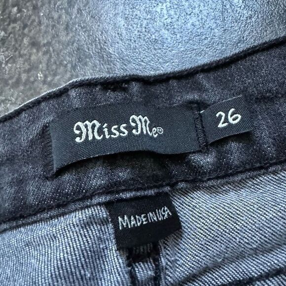 Miss Me Faded Black Women’s Jeans Size 26 2000s Grunge Style Cotton Blend - Picture 4 of 11
